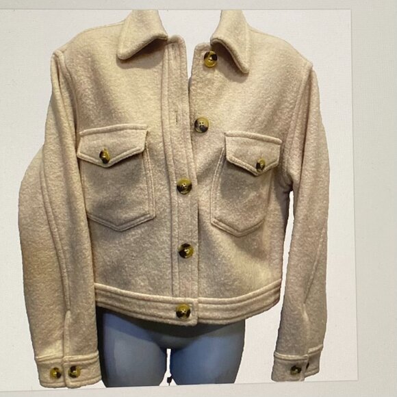 ARITZIA WILFRED FREE LADIES CROPPED JACKET/SHIRT ZS NWOT - Picture 3 of 6